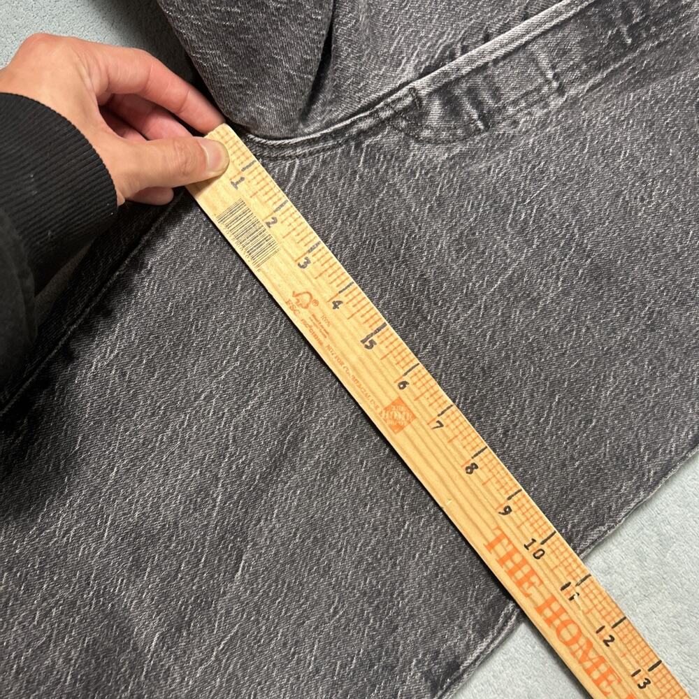 Y2K 2000s Levis Premium Loose Baggy Jeans Womena 30x28 Black Relaxed Ribcage VTG - Picture 8 of 14
